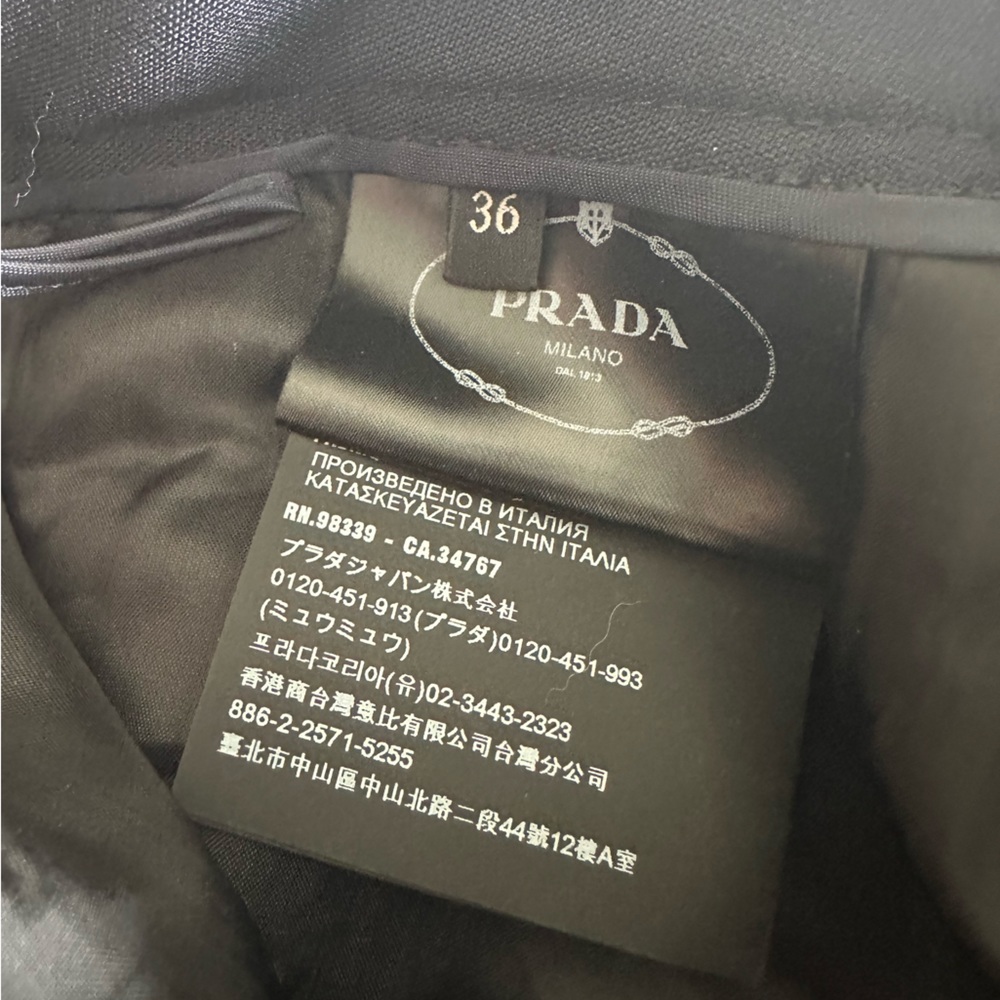NWT $1300 Prada Women’s Mohair/Wool Pants Navy 36 - Picture 9 of 10